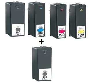 
	Compatible Set of Lexmark 100XL&#39;s + EXTRA BLACK - 2 x Black 1 x Cyan/Magenta/Yellow High Capacity Ink Cartridges
